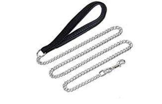 Best dog leash, metal chain with padded handle